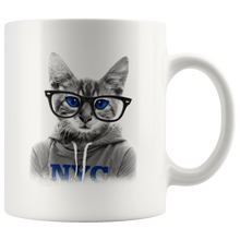 Cool cat with glasses 11oz mug