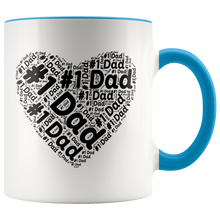 Number one Dad 11oz accent mug