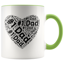 Number one Dad 11oz accent mug