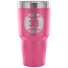 Baseball 30oz Tumbler with custom number