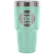 Baseball 30oz Tumbler with custom number