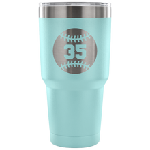 Baseball 30oz Tumbler with custom number