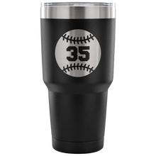 Baseball 30oz Tumbler with custom number