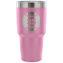 Baseball 30oz Tumbler with custom number