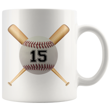 Custom Baseball Mug with number 11oz