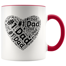 Number one Dad 11oz accent mug