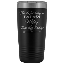 Badass Wifey 20oz Travel Mug
