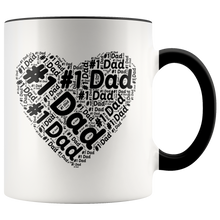 Number one Dad 11oz accent mug